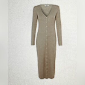 Sugar+ Lips Button Front Midi Dress